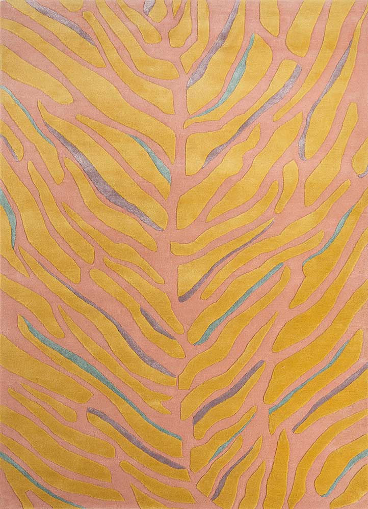 wild wanderlust gold wool and viscose hand tufted Rug - HeadShot