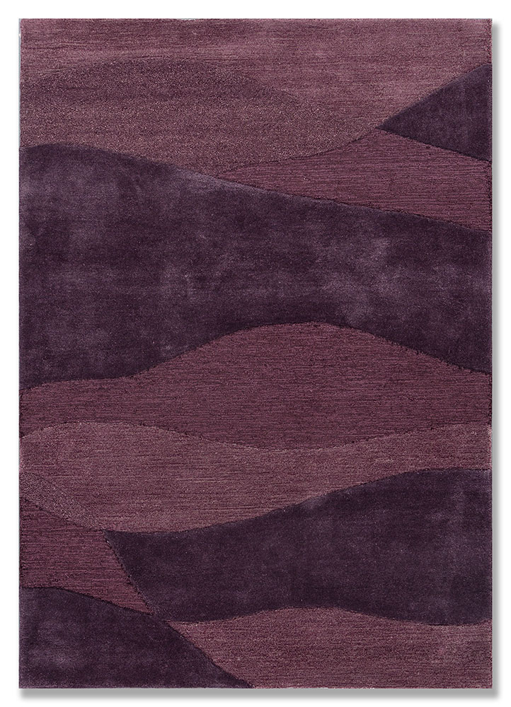 cera pink and purple wool and viscose hand tufted Rug - HeadShot