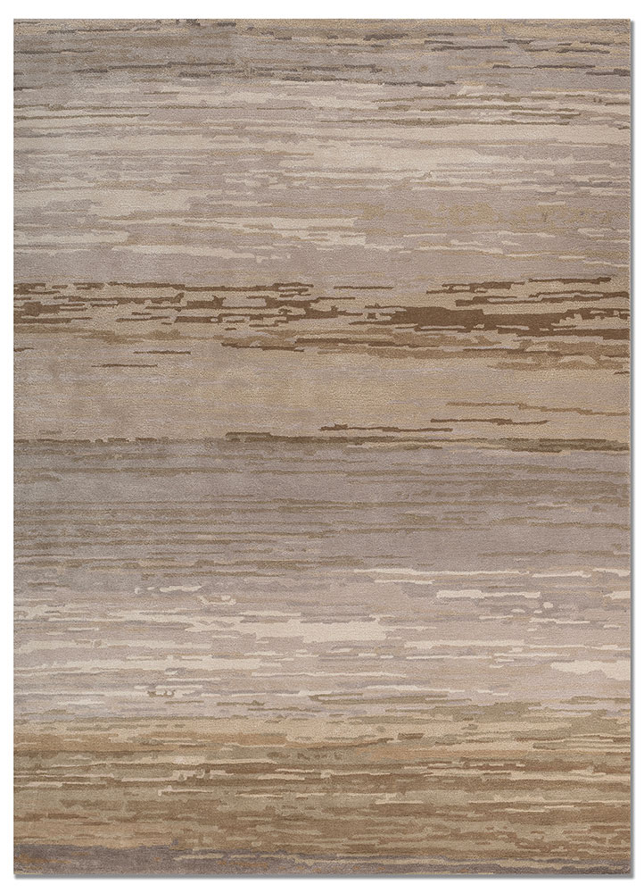 genesis grey and black wool and viscose hand tufted Rug - HeadShot