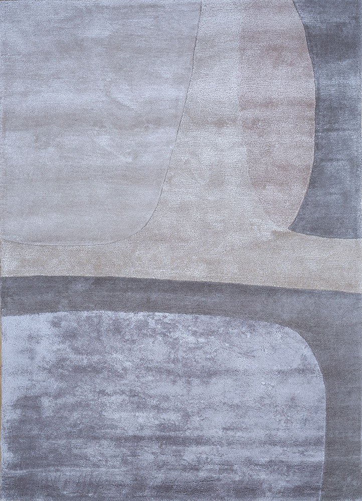caliedo ivory wool and viscose hand tufted Rug - HeadShot