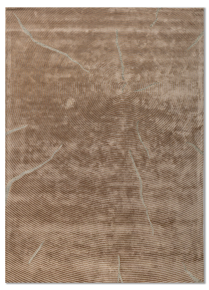 azalea beige and brown viscose  Rug - HeadShot