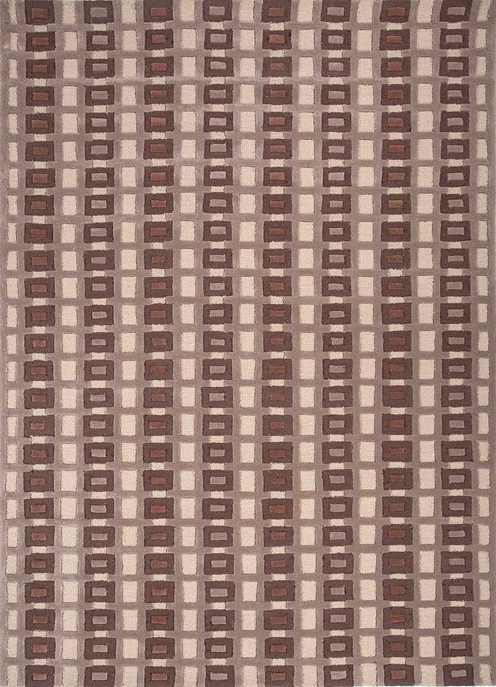wild wanderlust beige and brown wool hand tufted Rug - HeadShot