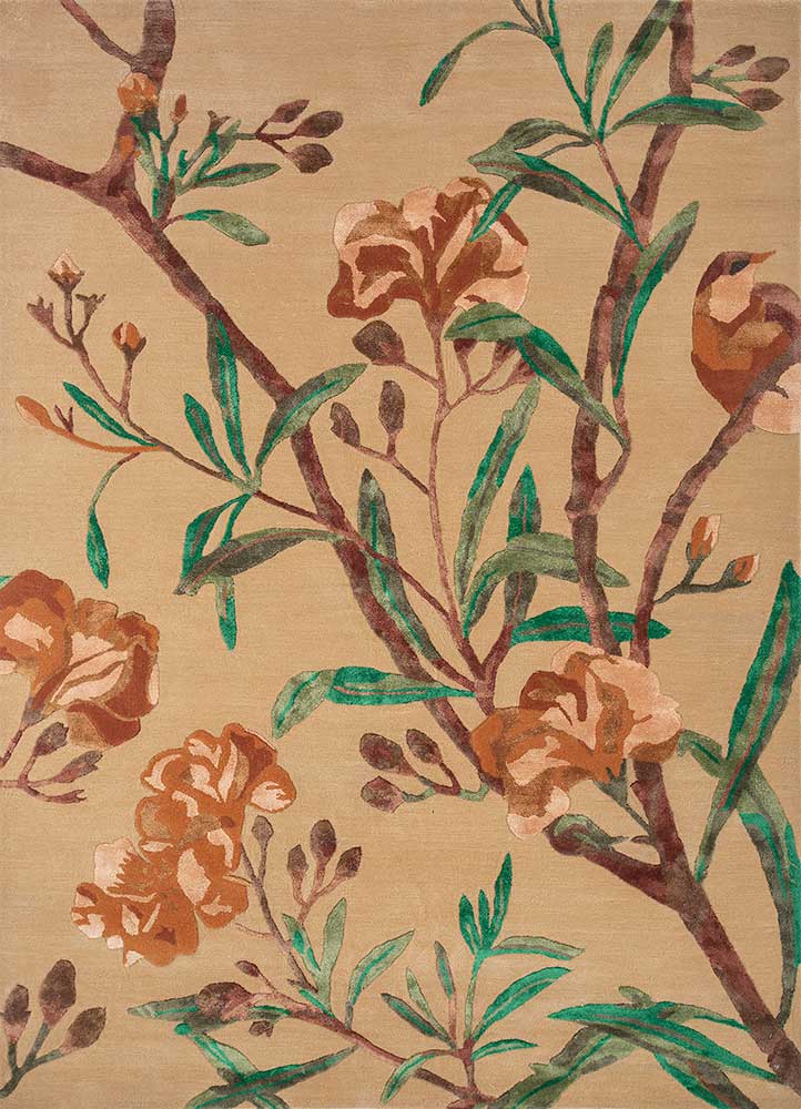 hacienda gold wool and viscose hand tufted Rug - HeadShot