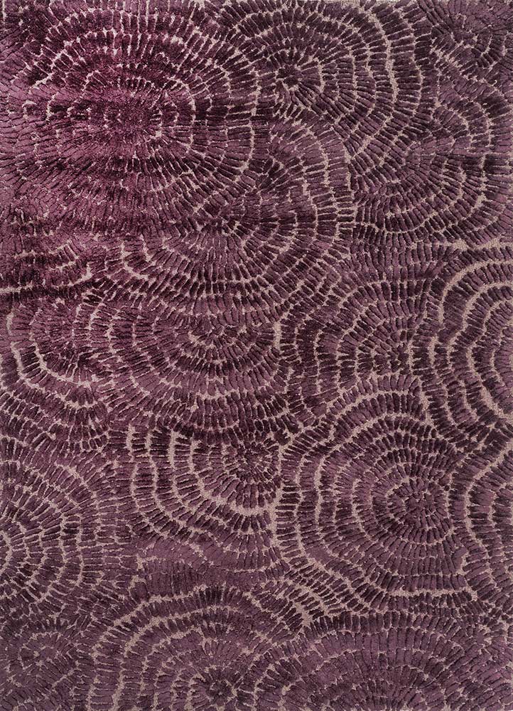 aurelia pink and purple wool and viscose hand tufted Rug - HeadShot