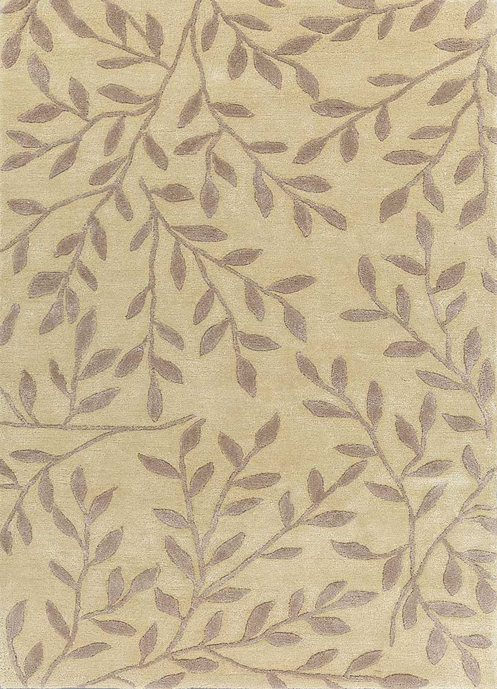 aurelia gold wool and viscose hand tufted Rug - HeadShot