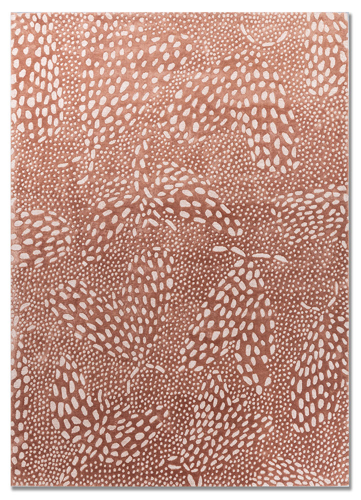 aurelia red and orange wool and viscose hand tufted Rug - HeadShot