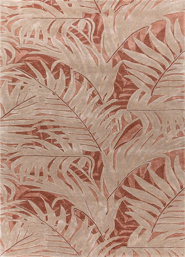 aurelia beige and brown wool and viscose hand tufted Rug - HeadShot