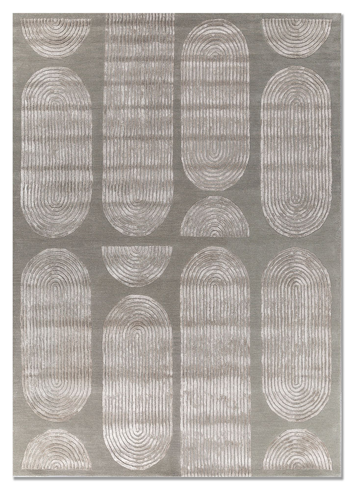 caliedo blue wool and viscose hand tufted Rug - HeadShot