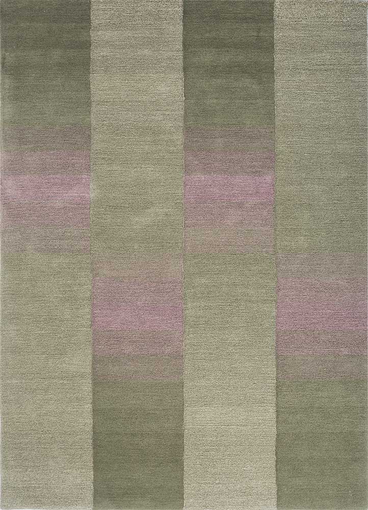 chroma green wool and viscose hand tufted Rug - HeadShot