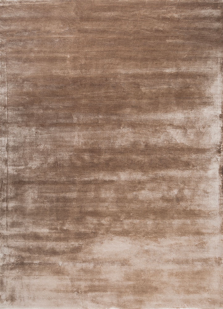 cera beige and brown viscose hand tufted Rug - HeadShot