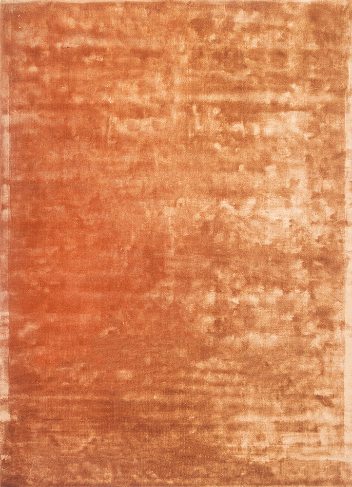 cera red and orange viscose hand tufted Rug - HeadShot
