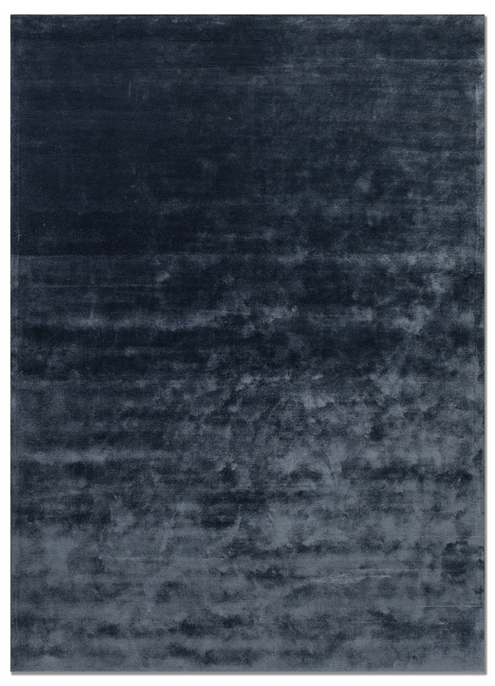 cera blue viscose hand tufted Rug - HeadShot