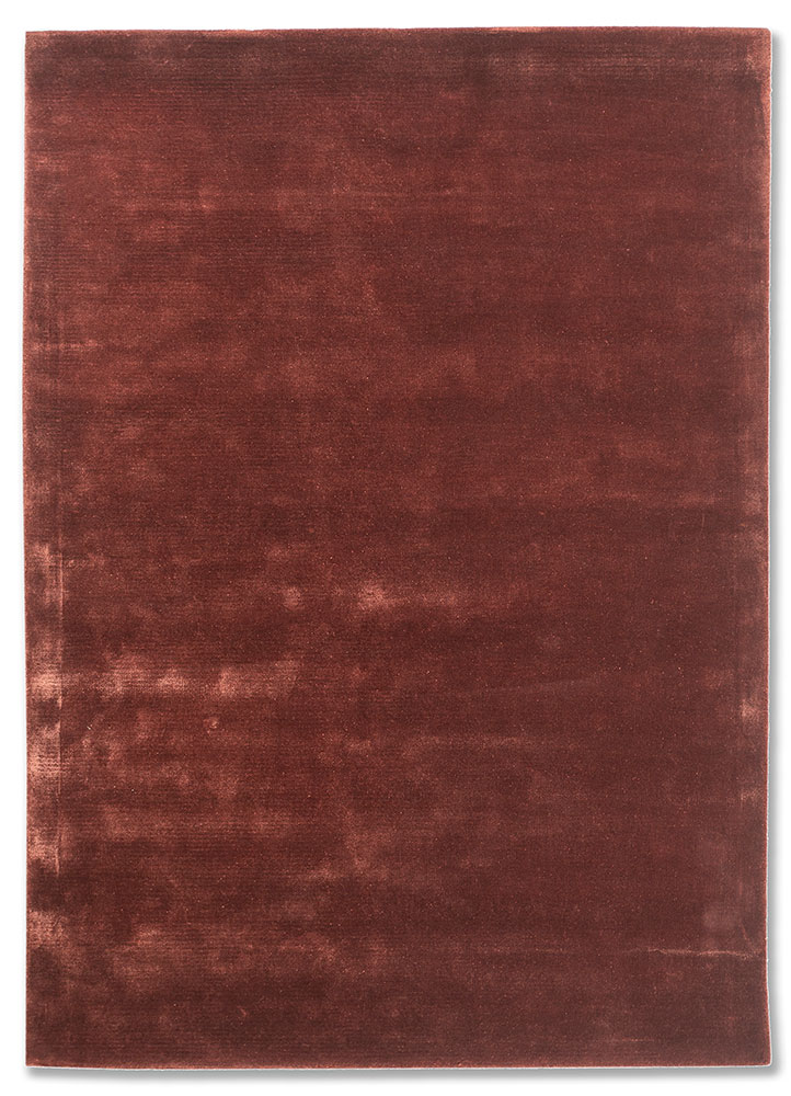 cera red and orange viscose hand tufted Rug - HeadShot