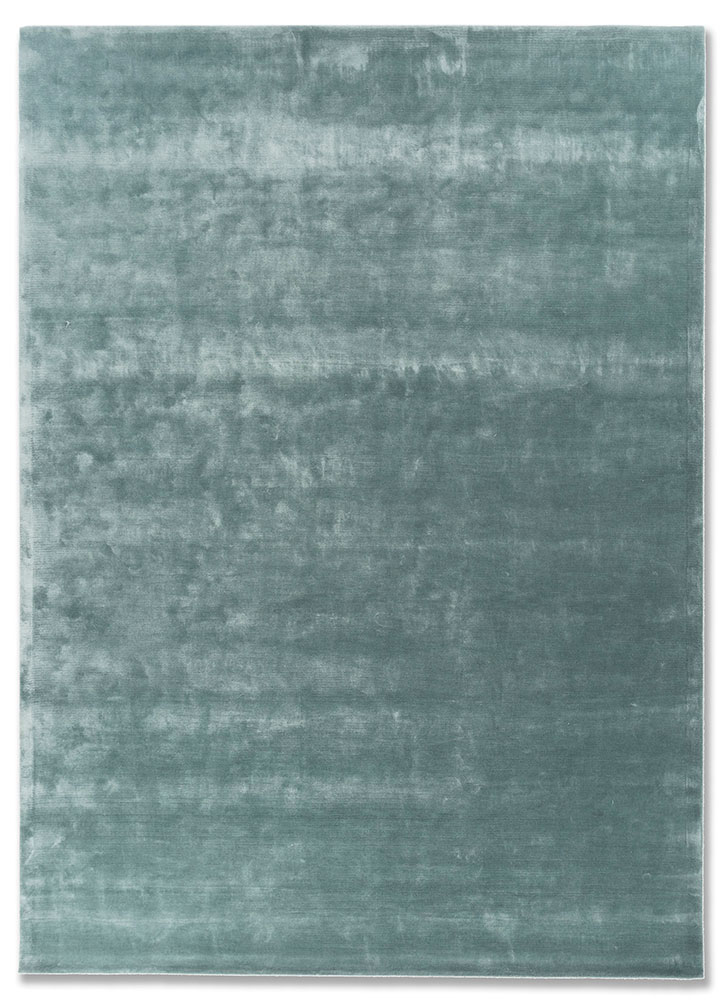 cera blue viscose hand tufted Rug - HeadShot