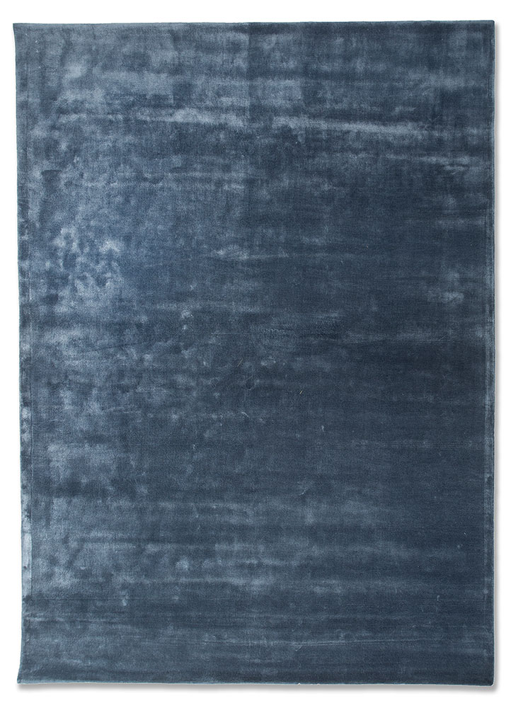 cera blue viscose hand tufted Rug - HeadShot