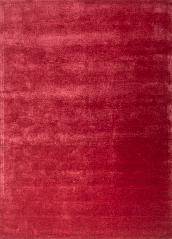 cera red and orange viscose hand tufted Rug - HeadShot