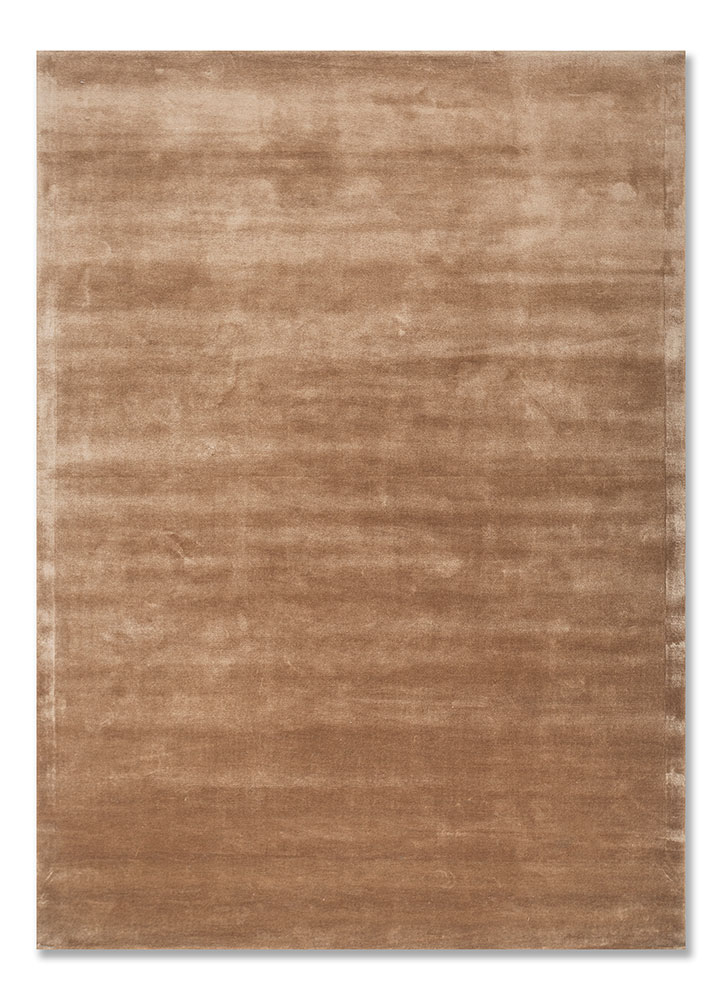 cera beige and brown viscose hand tufted Rug - HeadShot