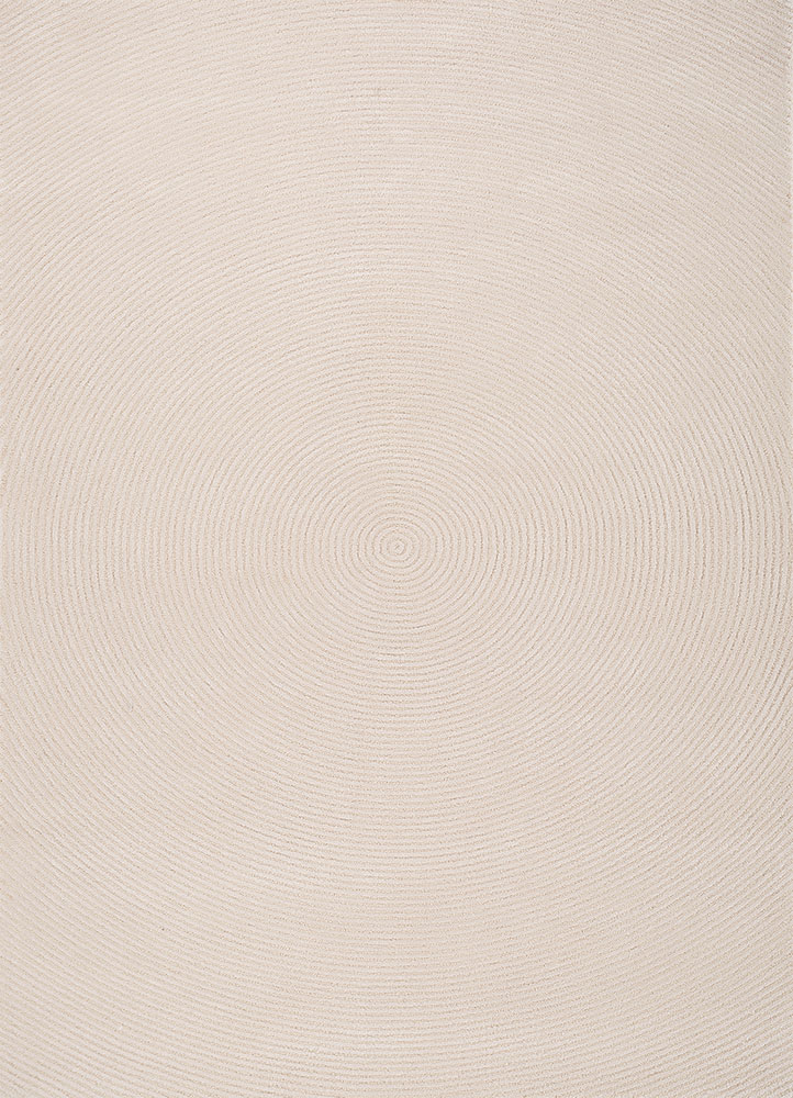 pathways ivory wool and viscose hand tufted Rug - HeadShot