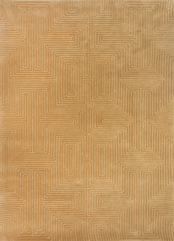 cera gold wool and viscose hand tufted Rug - HeadShot