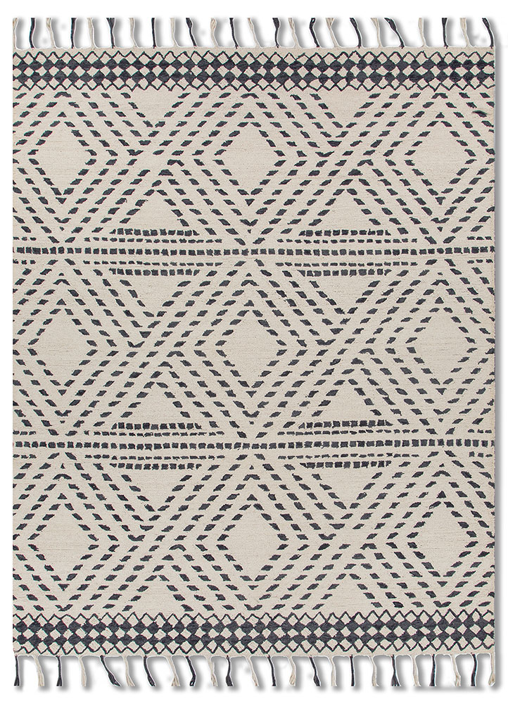 contour ivory wool hand tufted Rug - HeadShot