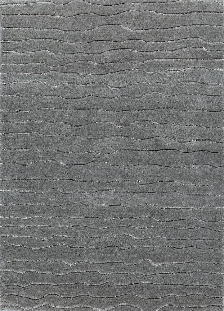 cera blue wool and viscose hand tufted Rug - HeadShot