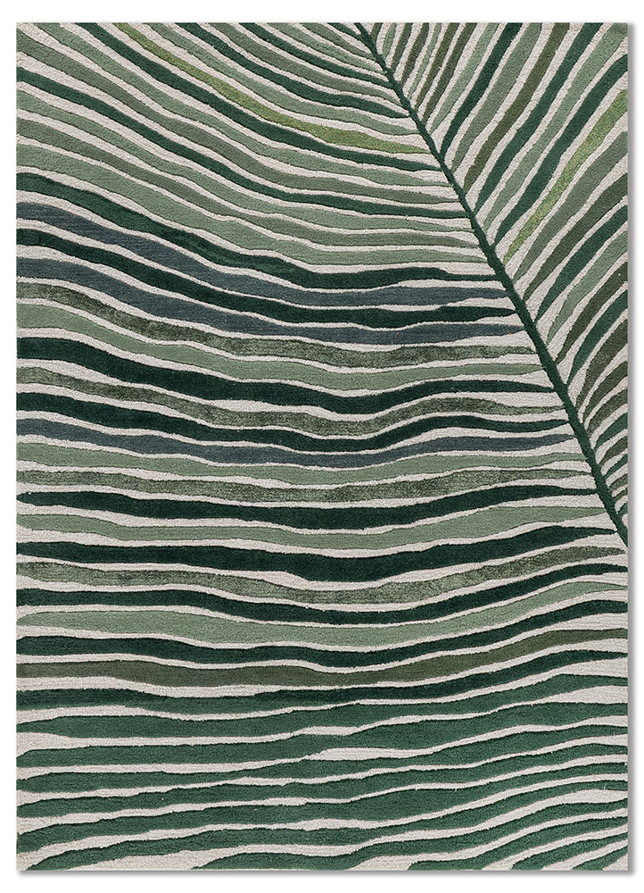 hacienda blue wool and viscose hand tufted Rug - HeadShot