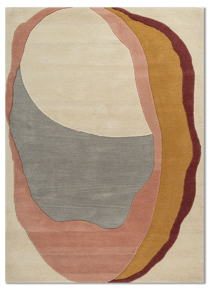 joy gold wool hand tufted Rug - HeadShot