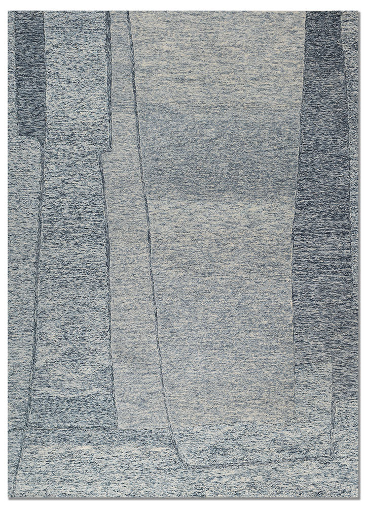 linear multi wool hand tufted Rug - HeadShot