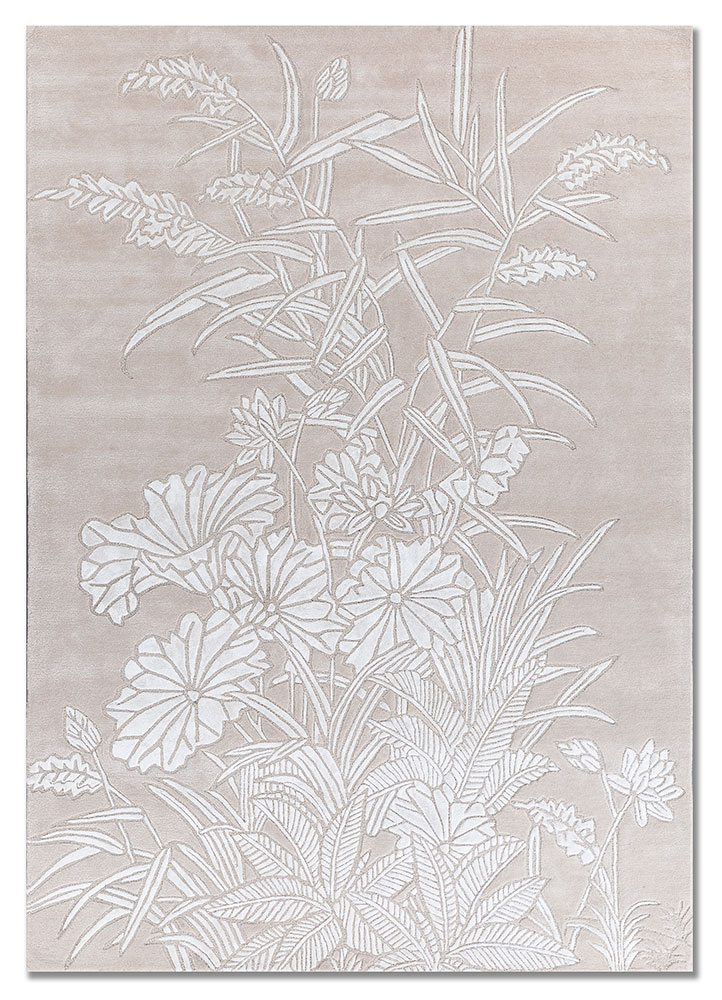 aurelia ivory wool and viscose hand tufted Rug - HeadShot