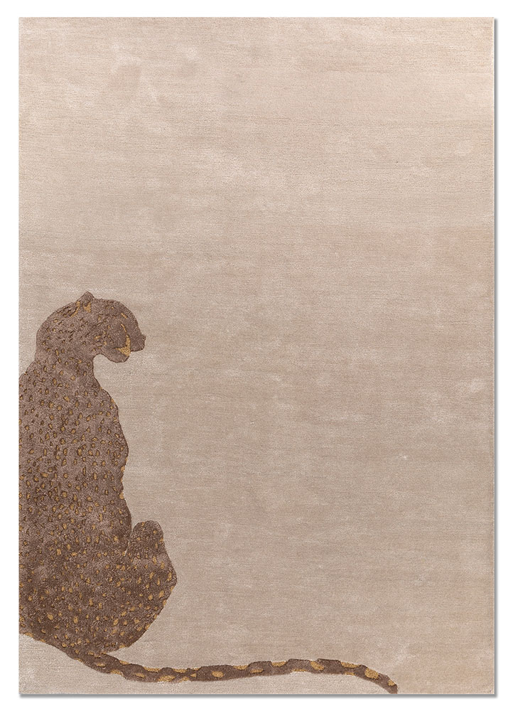 wild wanderlust ivory wool and viscose hand tufted Rug - HeadShot