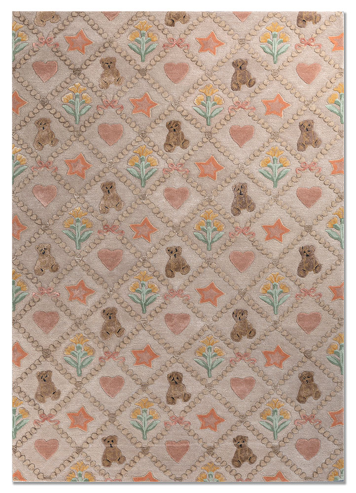 confetti ivory wool and viscose hand tufted Rug - HeadShot