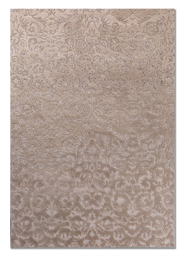 kasbah ivory wool and viscose hand tufted Rug - HeadShot