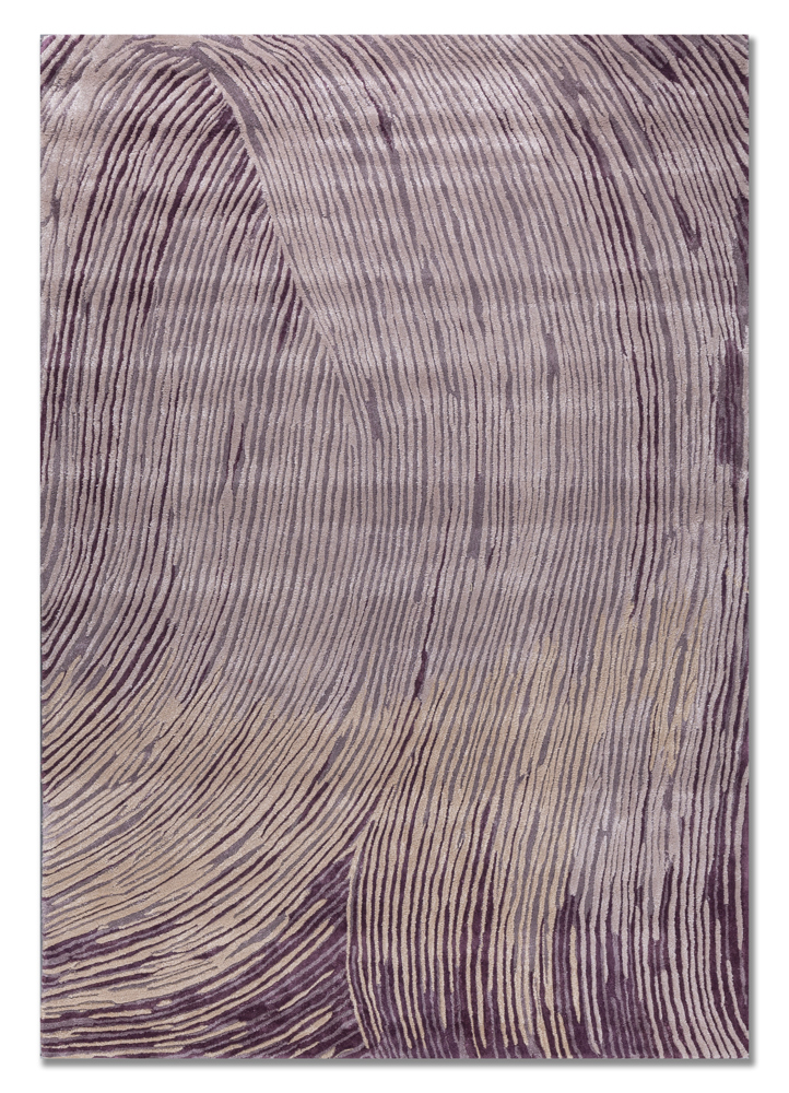infini pink and purple wool and viscose hand tufted Rug - HeadShot