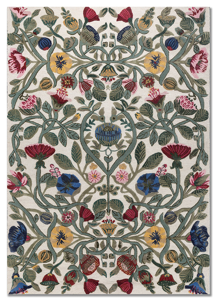 hacienda gold wool and viscose hand tufted Rug - HeadShot