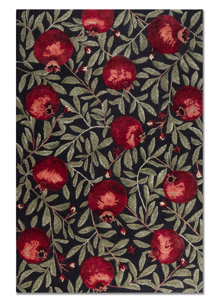 hacienda grey and black wool and viscose hand tufted Rug - HeadShot