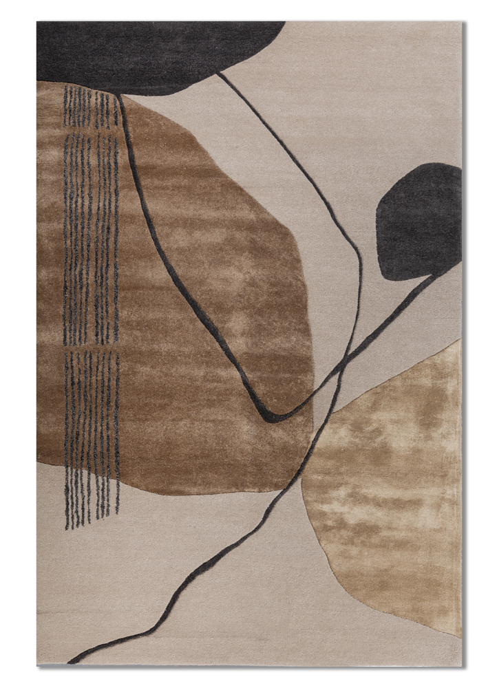 modo ivory wool and viscose hand tufted Rug - HeadShot