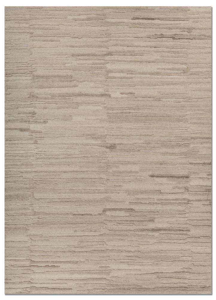 aprezo beige and brown wool hand tufted Rug - HeadShot