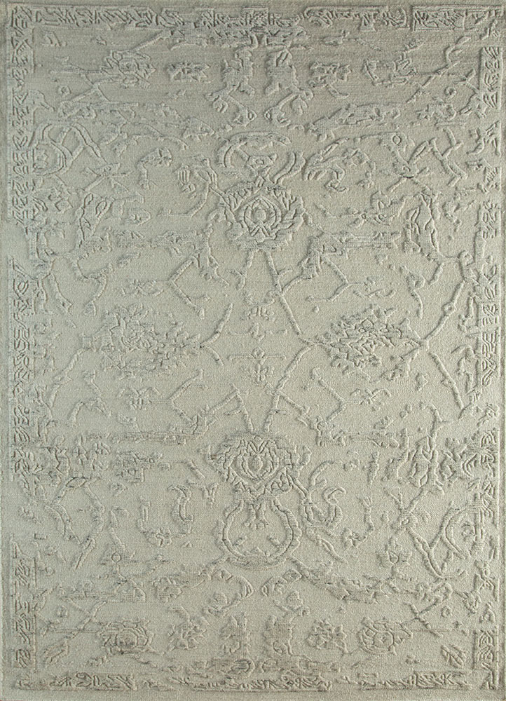manifest ivory wool hand knotted Rug - HeadShot