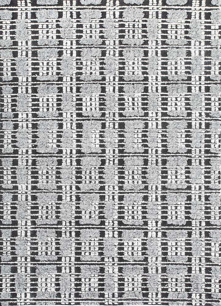 atelier blue acrylic flat weaves Rug - HeadShot