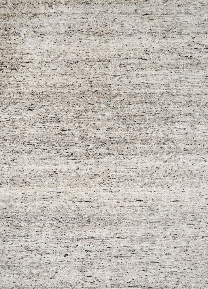 hula ivory wool hand knotted Rug - HeadShot