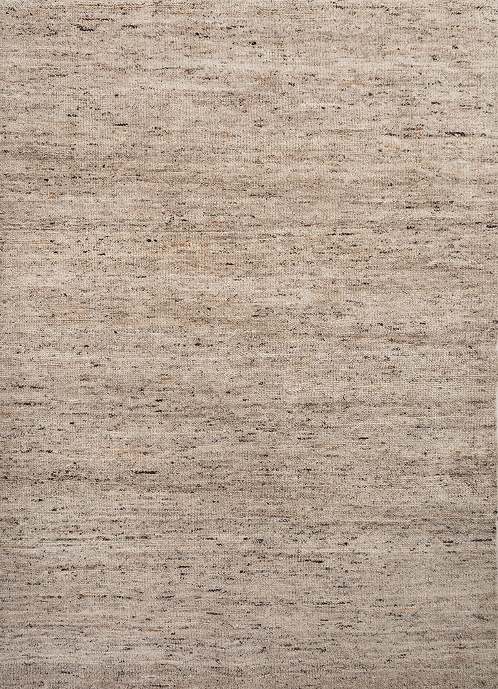 hula grey and black wool hand knotted Rug - HeadShot