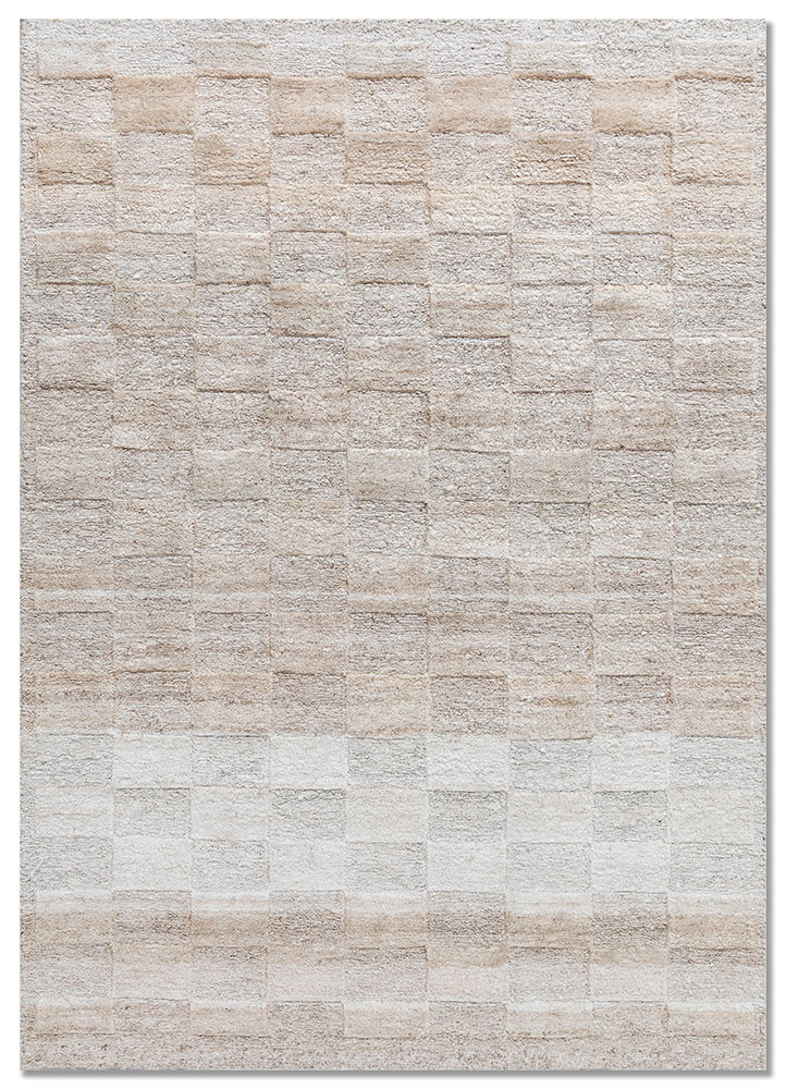 kairos ivory nettle hand knotted Rug - HeadShot