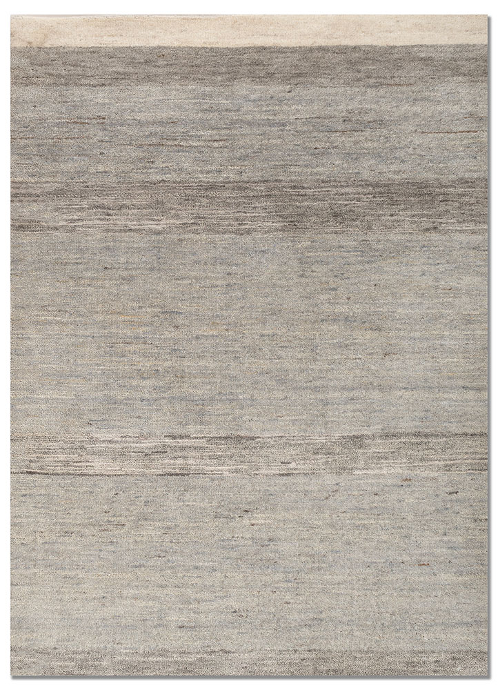 Aprezo Grey & Black Hand Knotted Wool & Silk Rugs - Tx-2675
