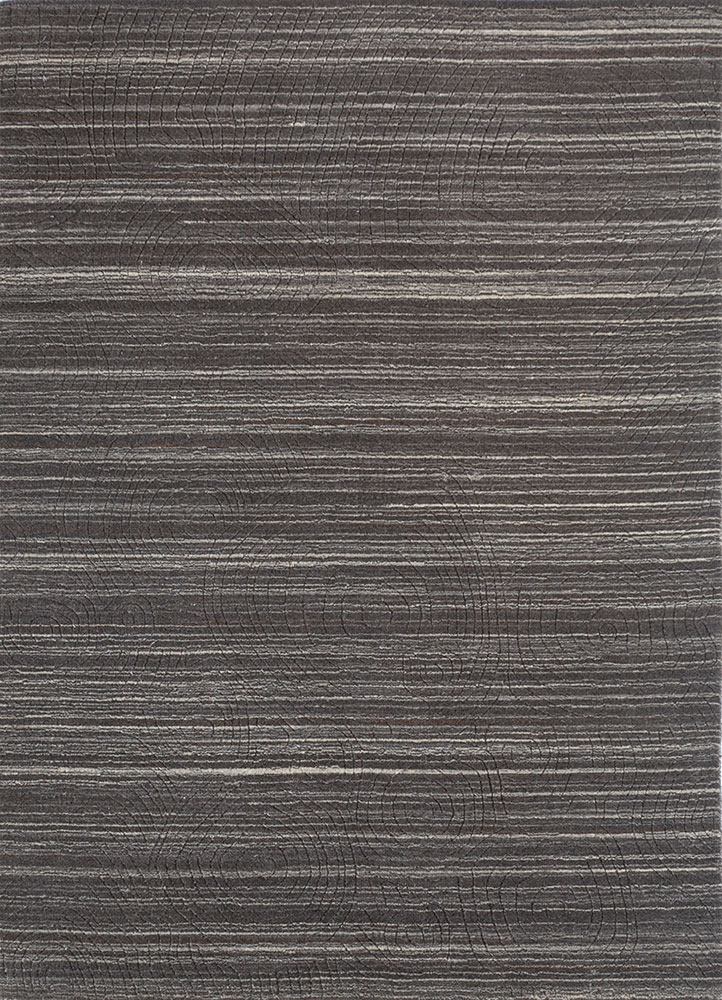forme beige and brown  hand loom Rug - HeadShot