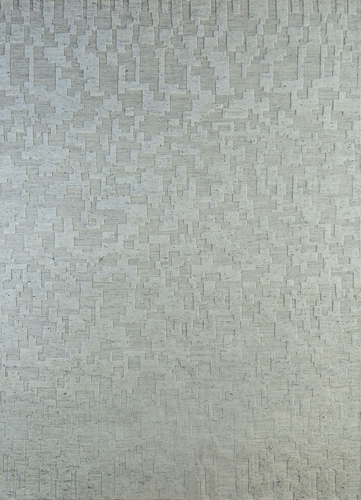 zuri ivory wool hand knotted Rug - HeadShot