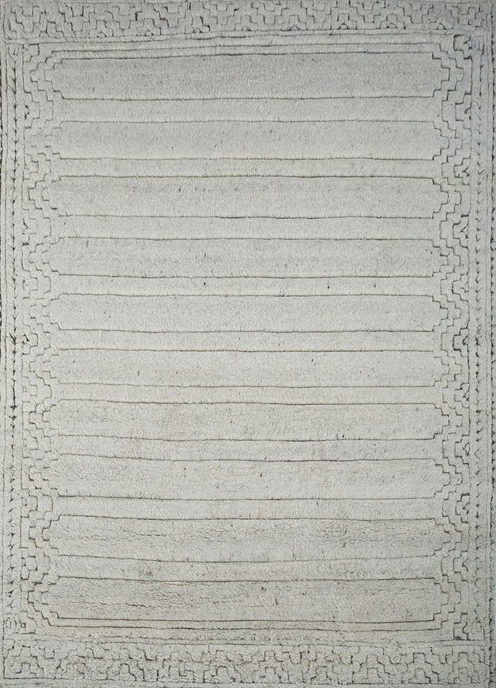 manifest ivory wool hand knotted Rug - HeadShot