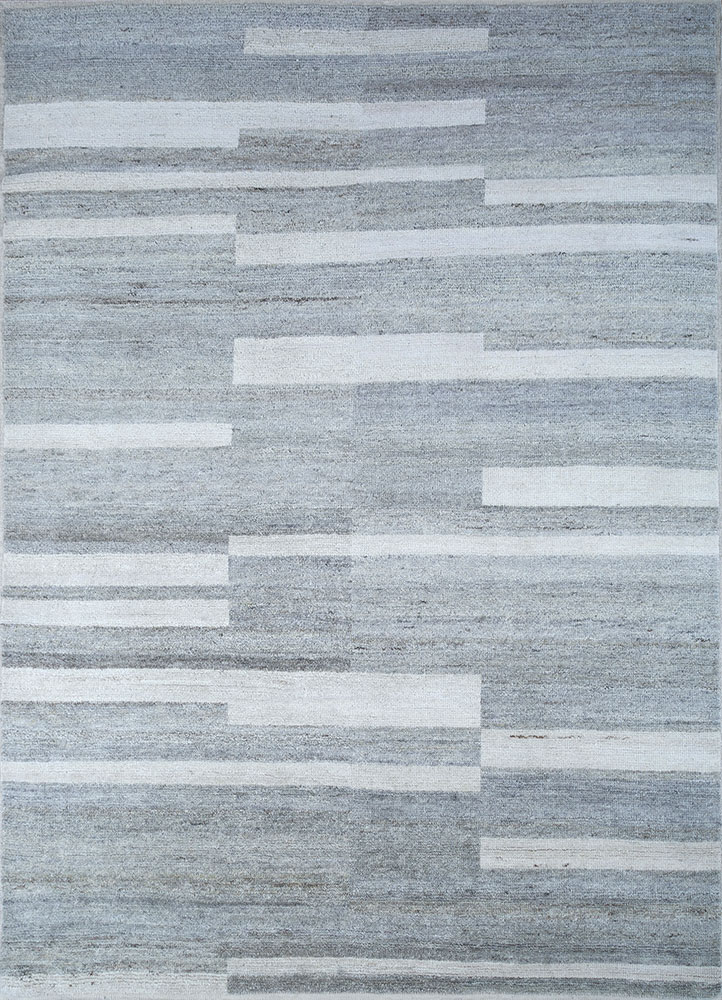 manifest grey and black afghan wool hand knotted Rug - HeadShot