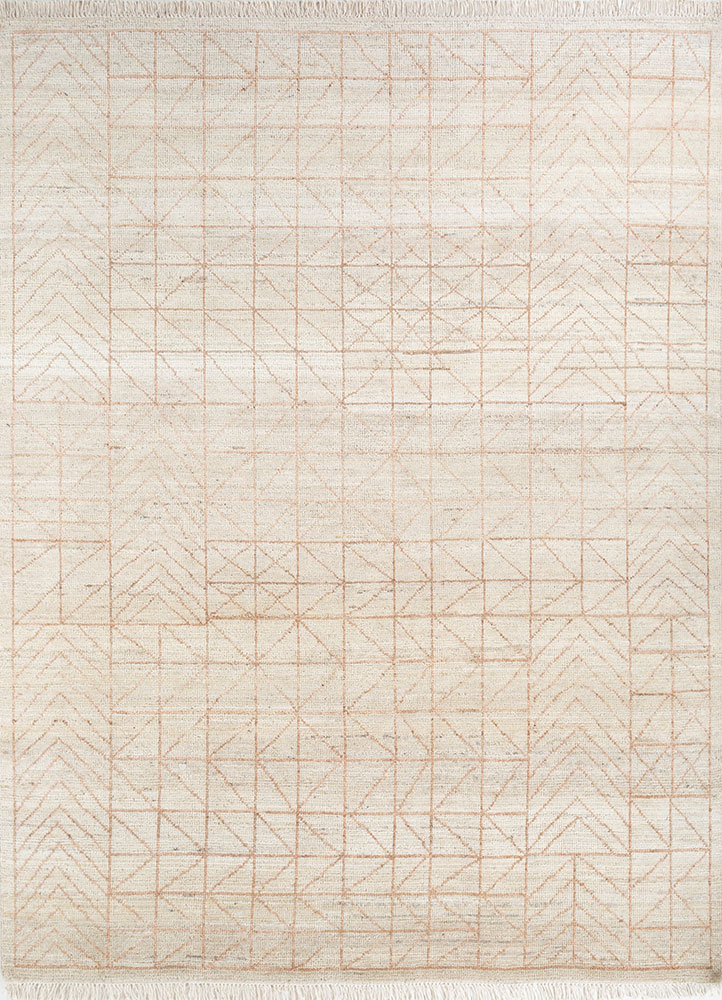 manifest ivory afghan wool hand knotted Rug - HeadShot