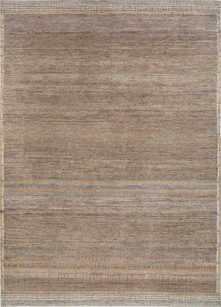 manifest beige and brown afghan wool hand knotted Rug - HeadShot