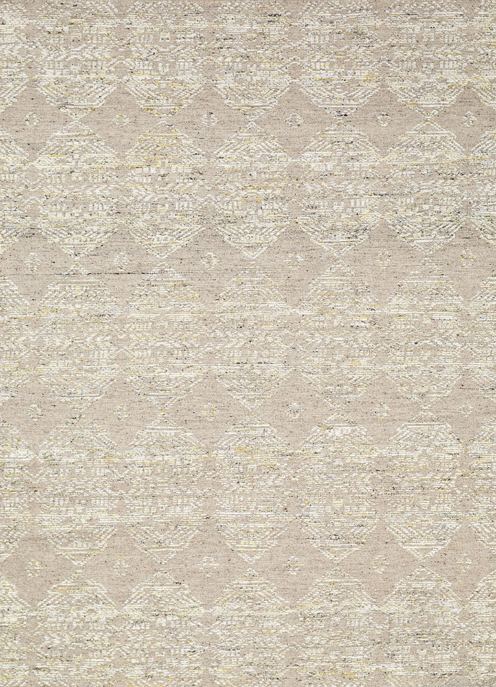 manifest ivory wool hand knotted Rug - HeadShot